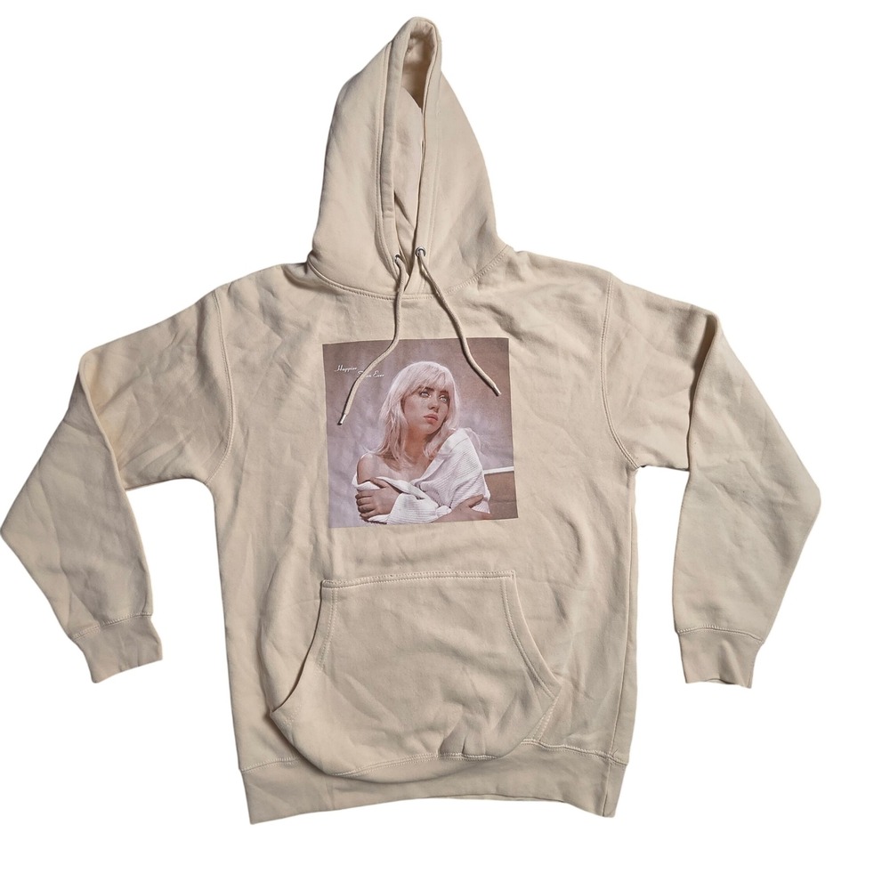 Billie Eilish Happier Than Ever Graphic Hoodie Jacket L Y2K Baggy Grunge